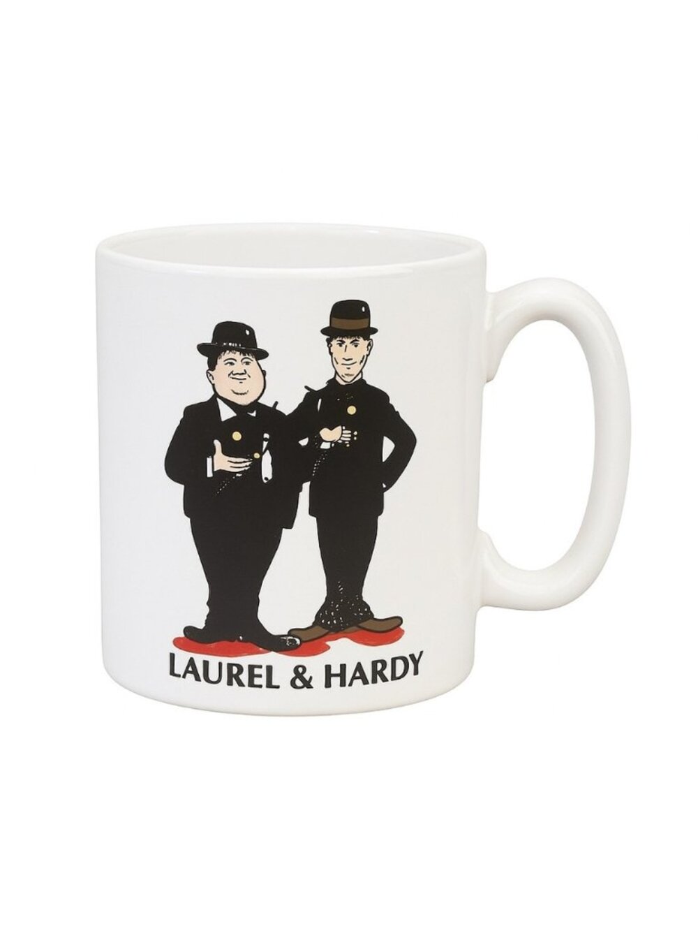 Vintage Laurel and Hardy White Ceramic 8oz Mug